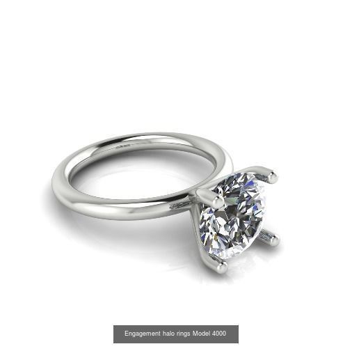 Collection Engagement halo rings 100 Model _98