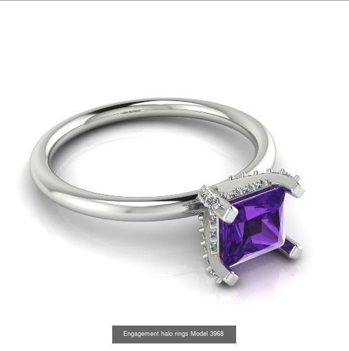 Collection Engagement halo rings 100 Model _84