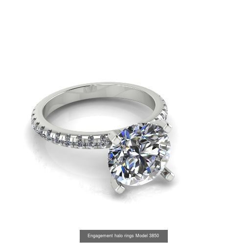 Collection Engagement halo rings 100 Model _77