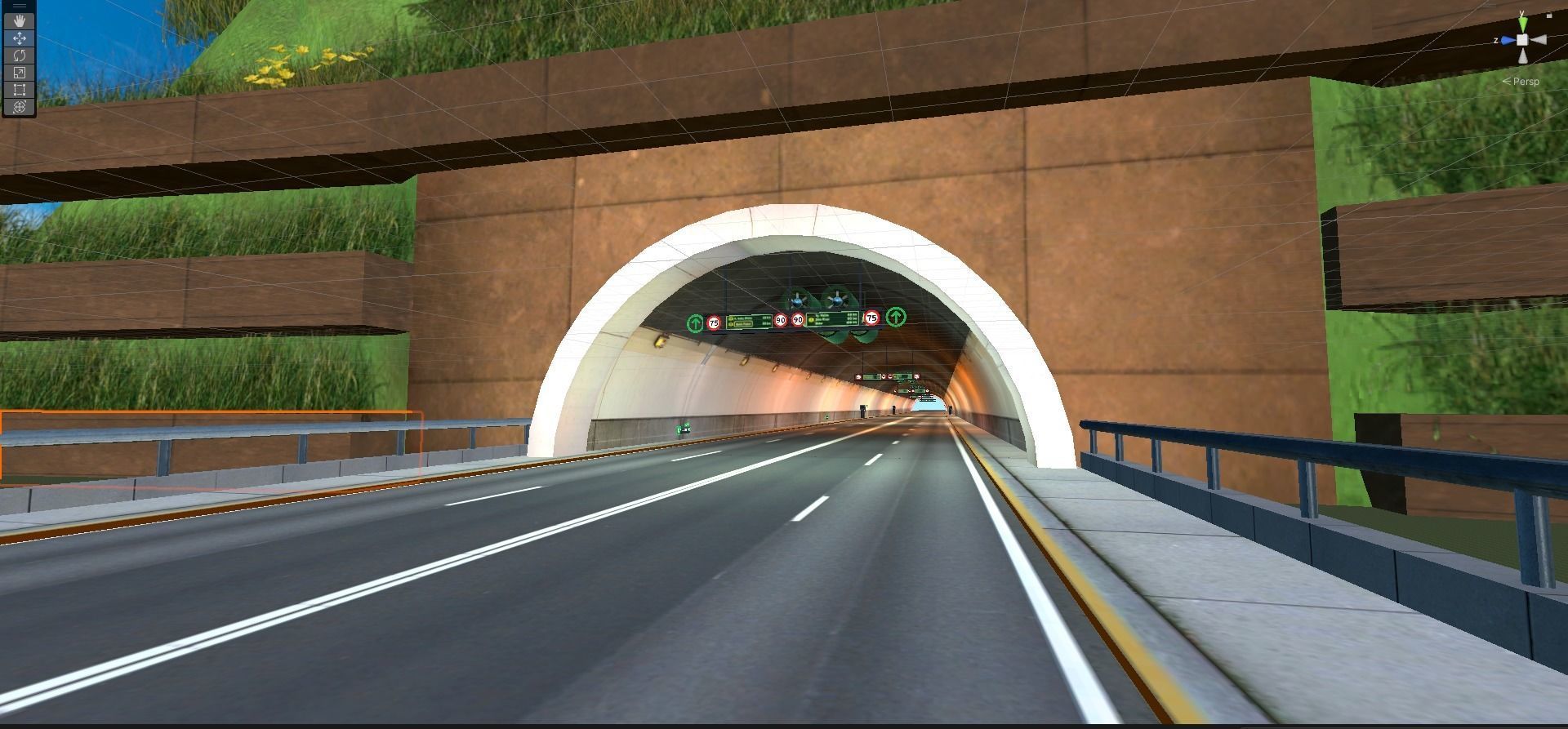 Tunnel Highway Road Low-poly 3D model_4