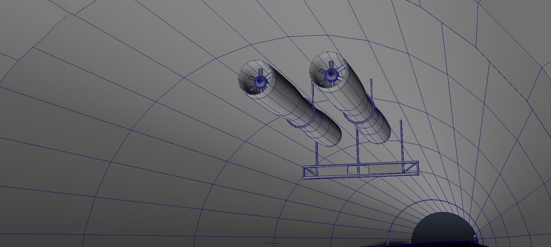 Tunnel Highway Road Low-poly 3D model_6