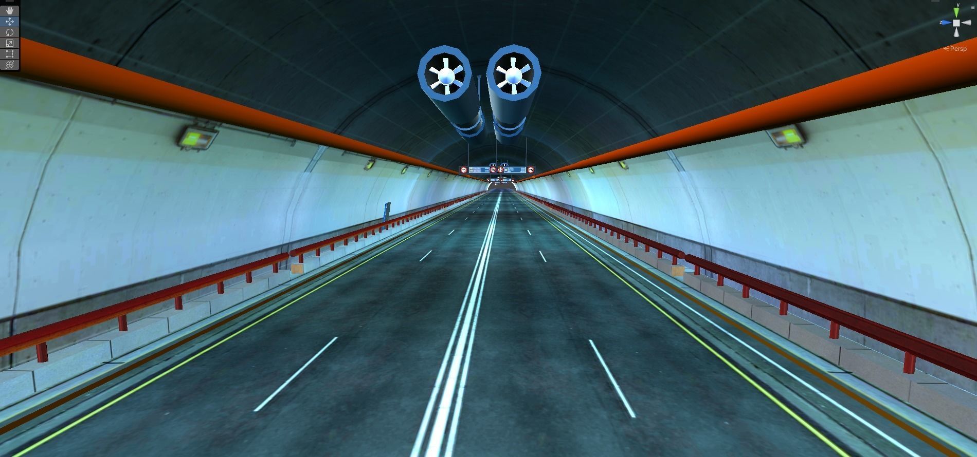 Tunnel Highway Road Low-poly 3D model_2