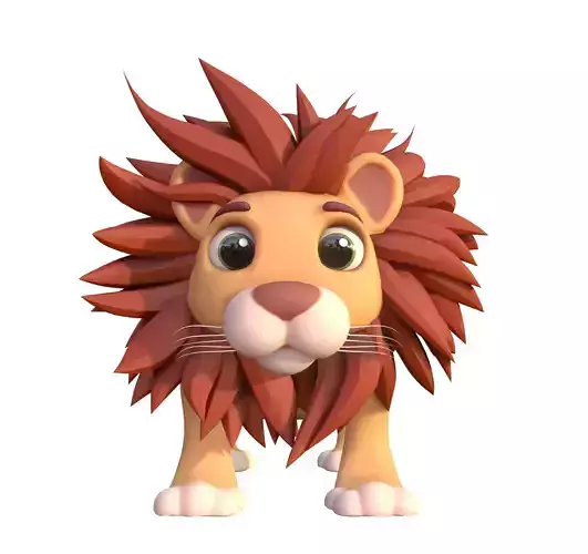Stylized Toon Lion rigged