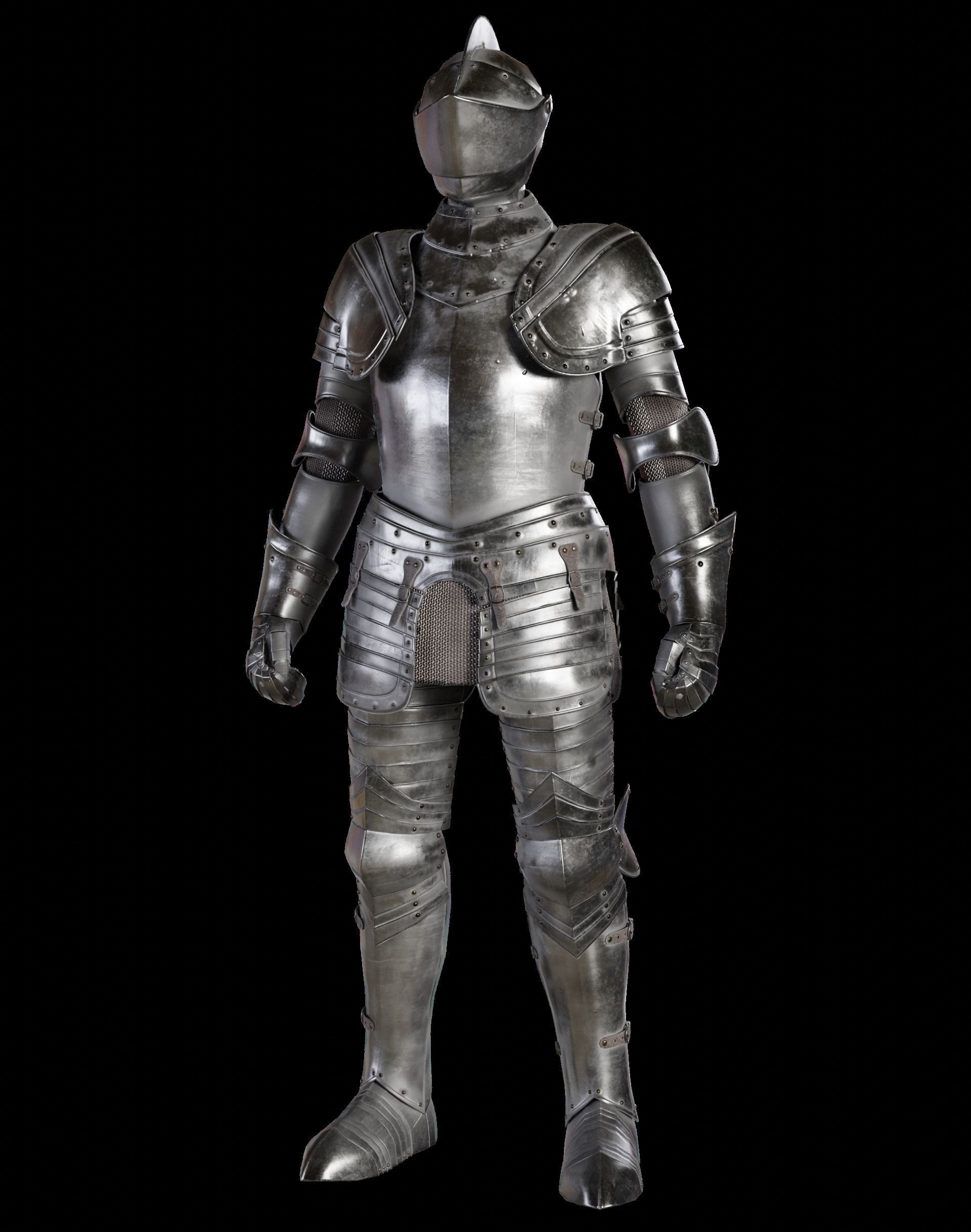 3d Medieval Knight Photorealistic Rigged Gameready Low-poly 3D model_12