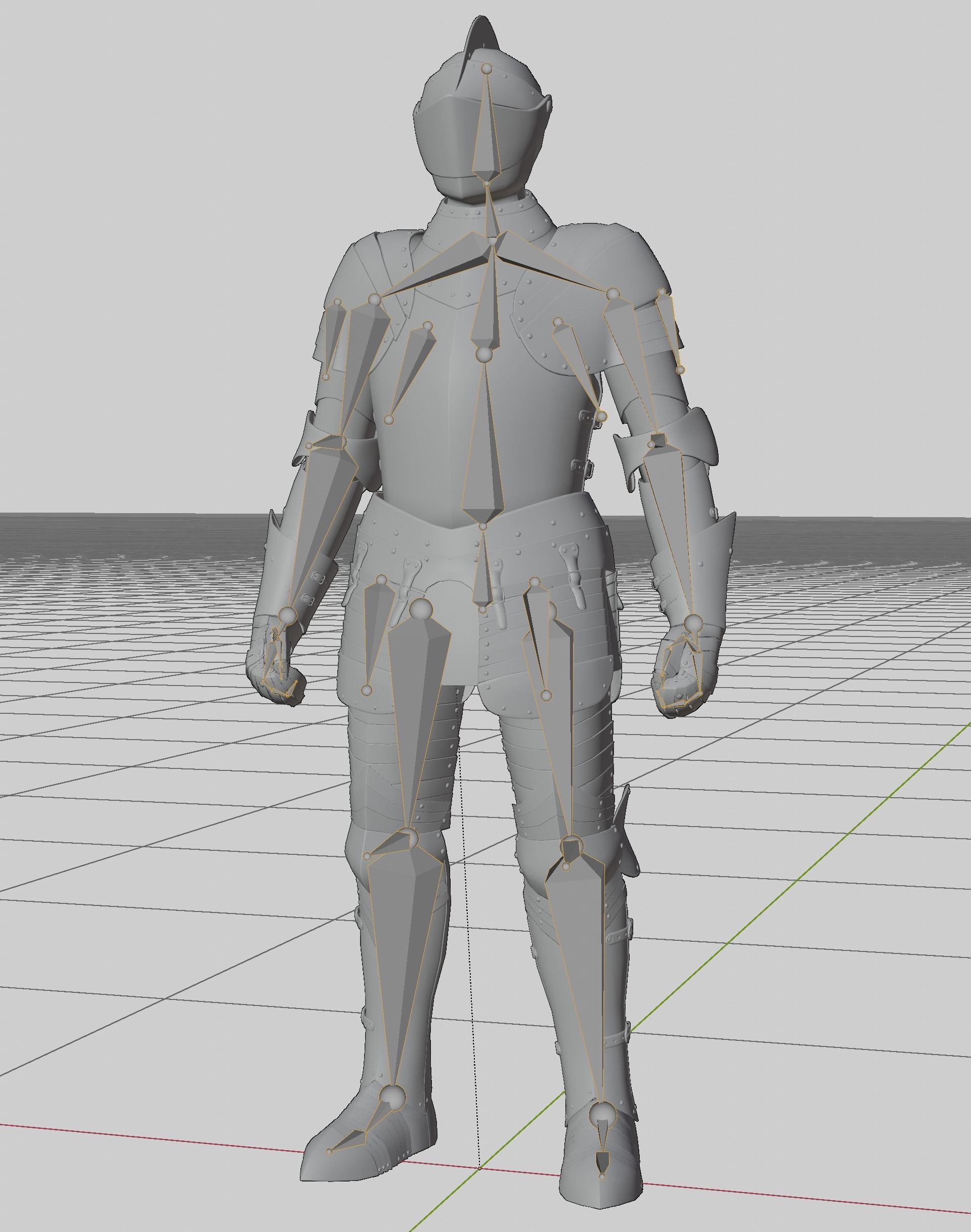 3d Medieval Knight Photorealistic Rigged Gameready Low-poly 3D model_3