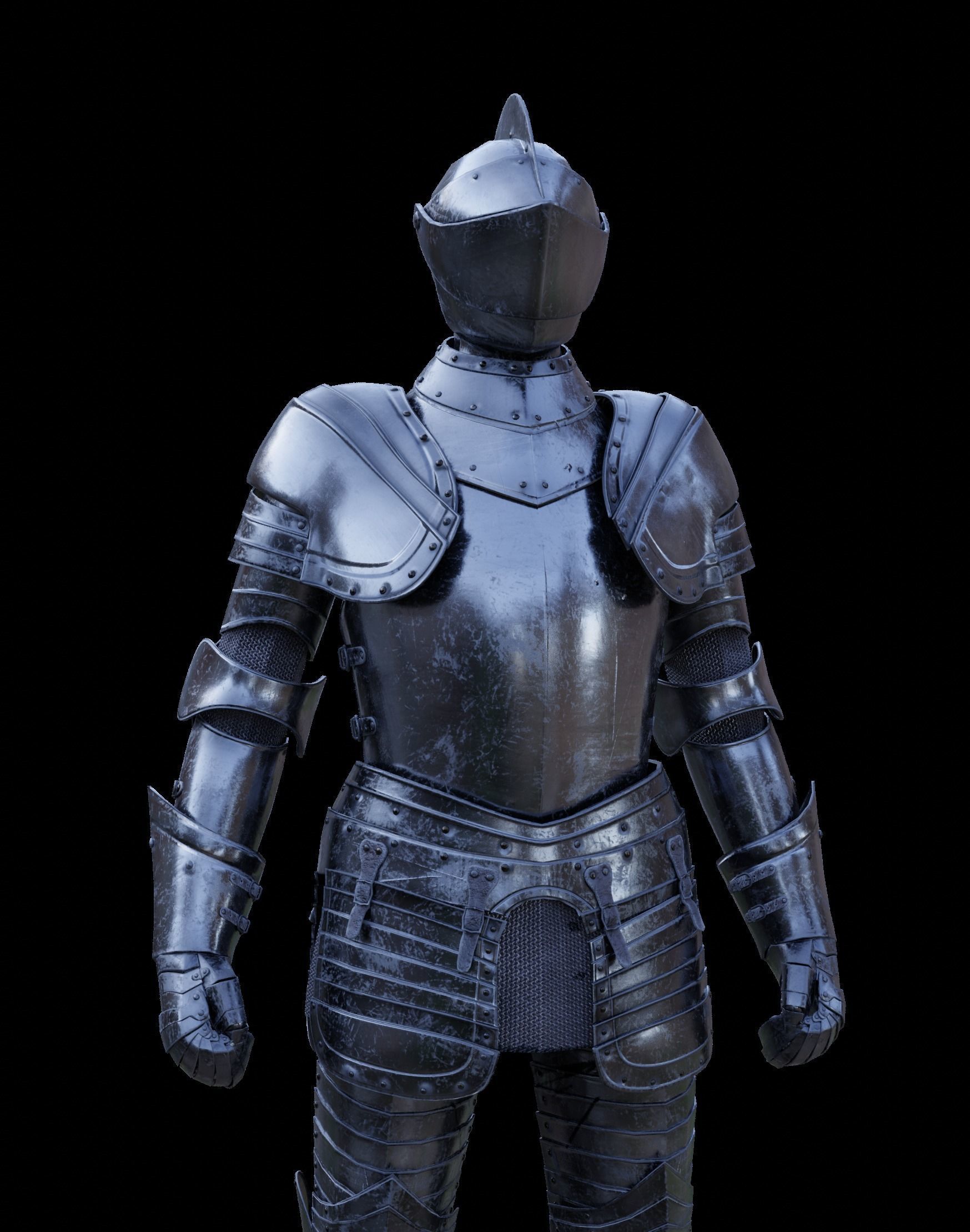 3d Medieval Knight Photorealistic Rigged Gameready Low-poly 3D model_6