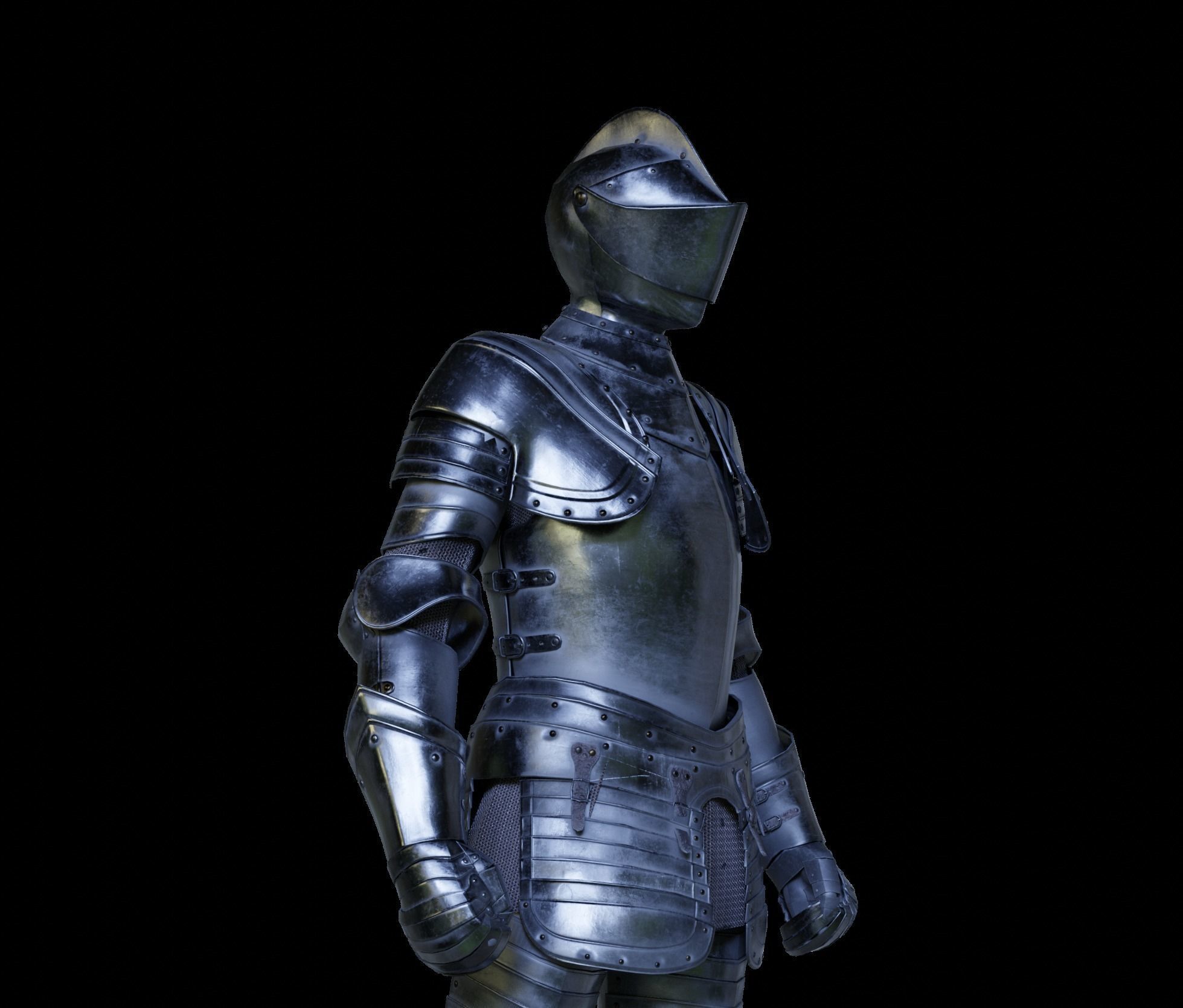 3d Medieval Knight Photorealistic Rigged Gameready Low-poly 3D model_8