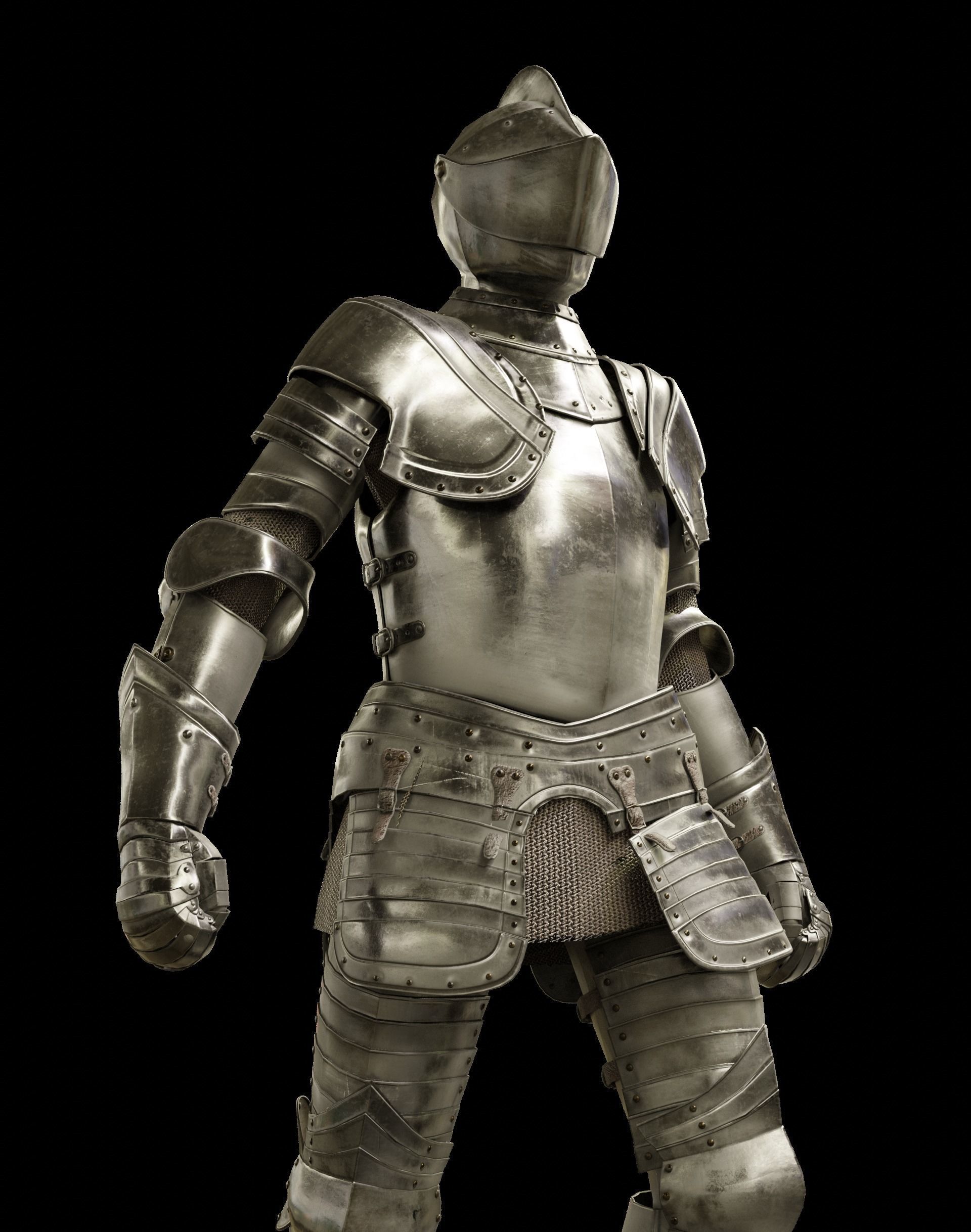 3d Medieval Knight Photorealistic Rigged Gameready Low-poly 3D model_11