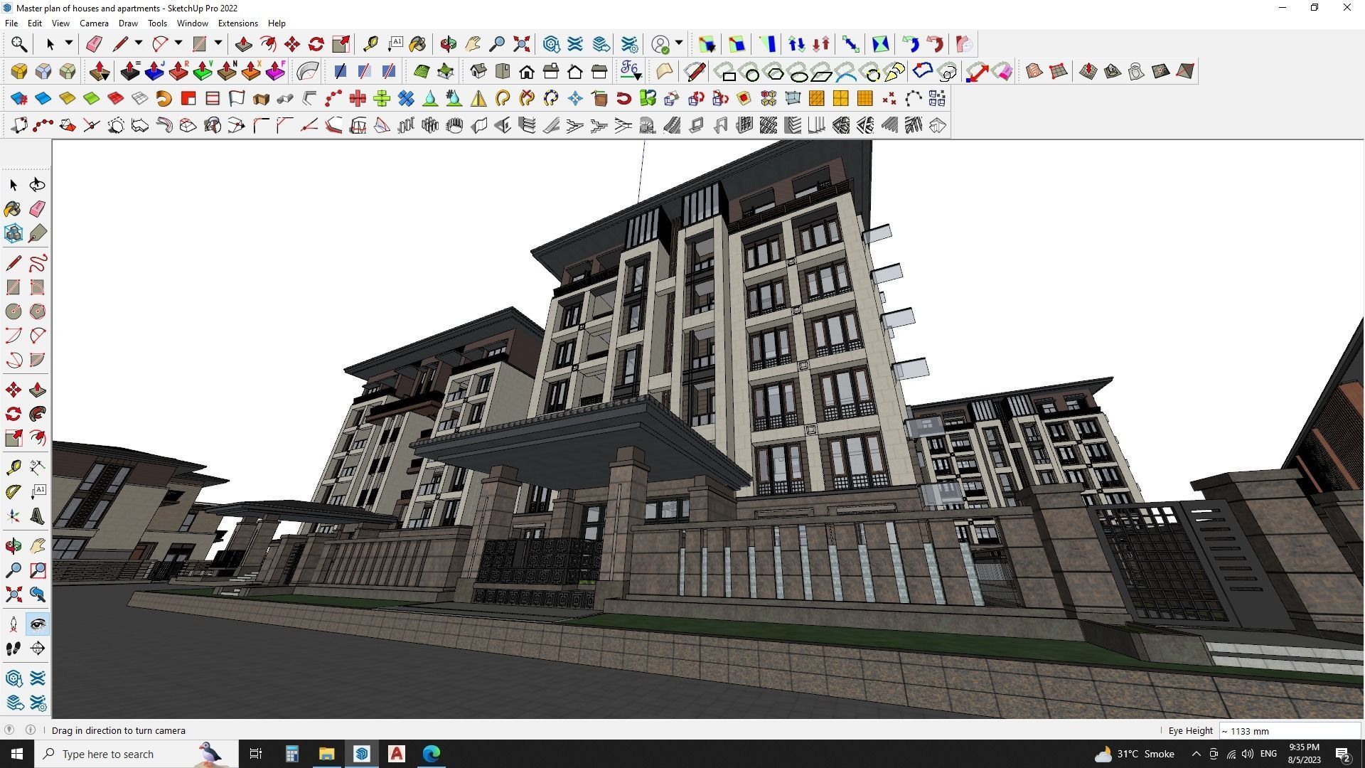Explore 3D Apartment Houses and Master Plan sketchup model 3D model ...