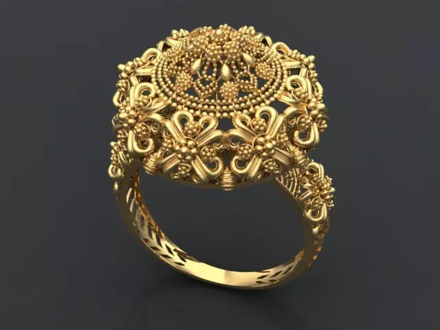 Ladies Beautiful Ring color wali Free 3D print model