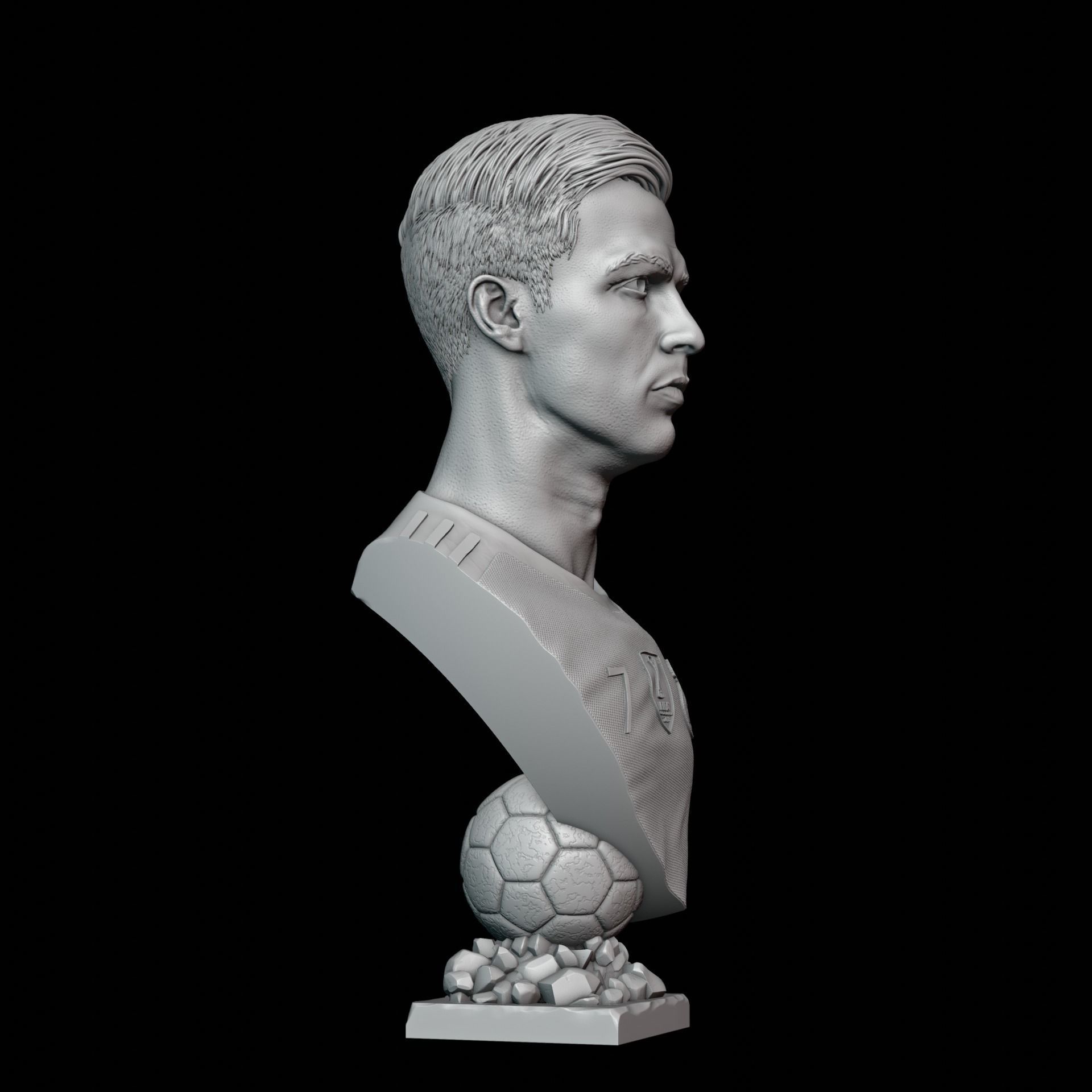 Cristiano Ronaldo bust for 3d printing 3D print model_22