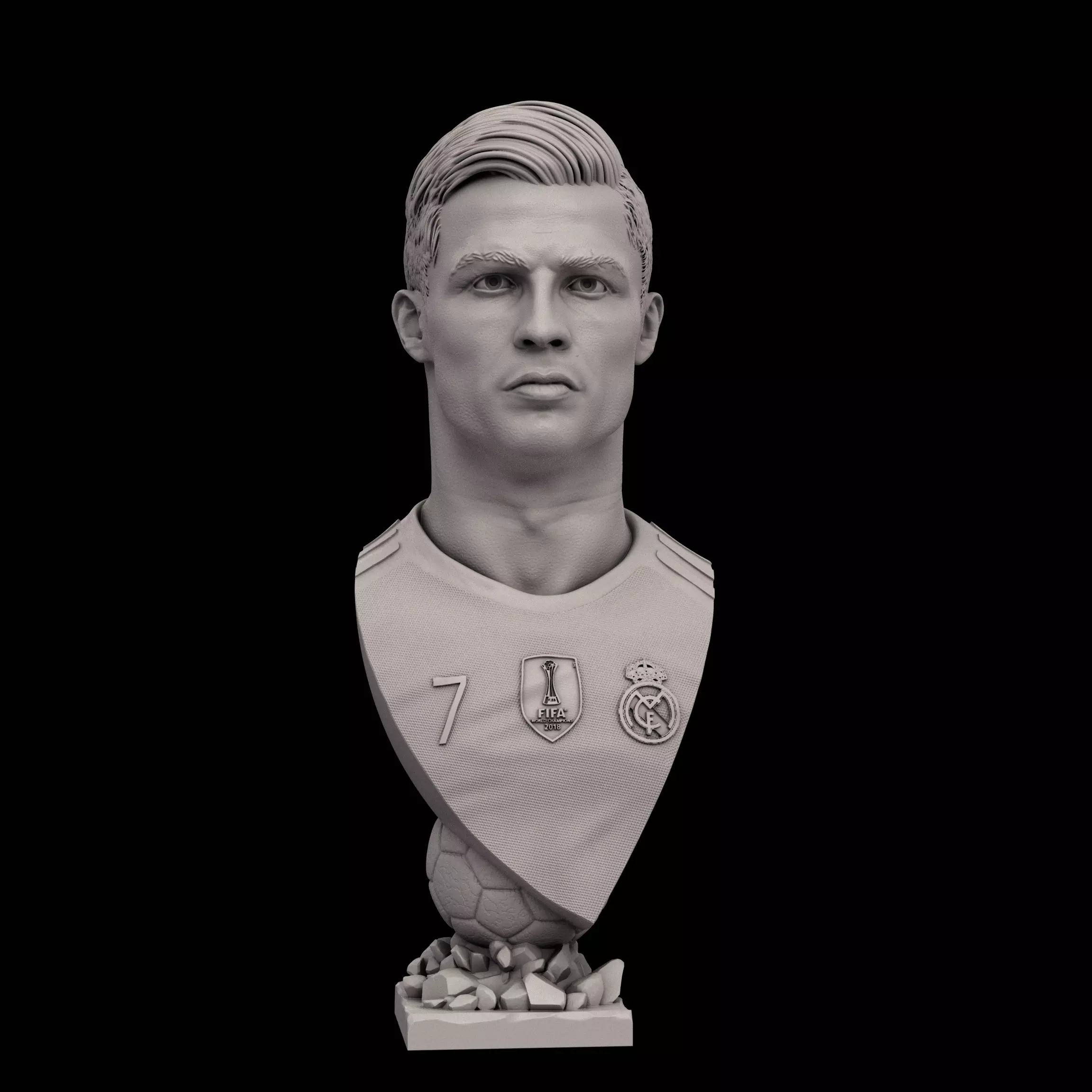 Cristiano Ronaldo bust for 3d printing 3D print model_0