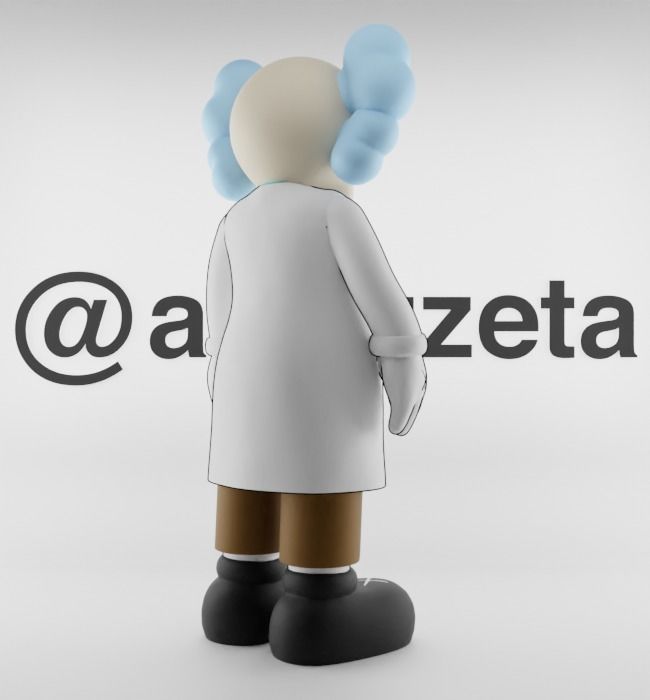 Kaws Rick Sanchez Textured Low-poly 3D model_23
