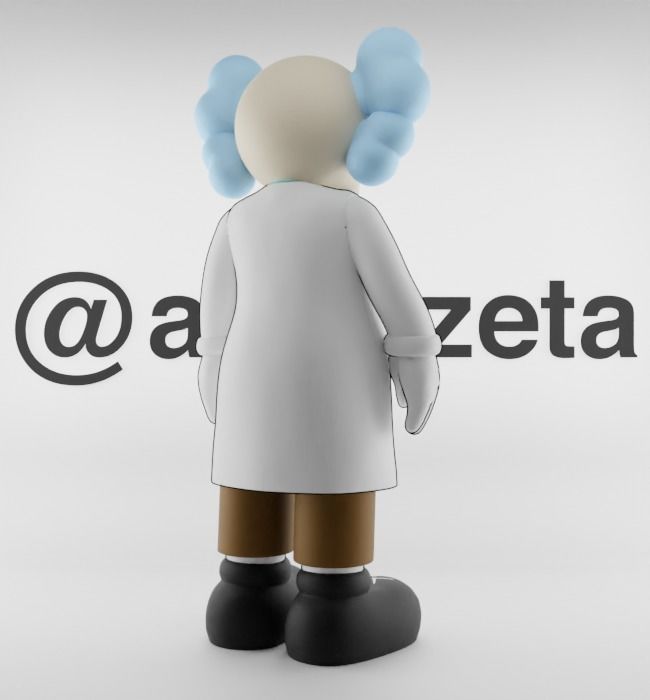 Kaws Rick Sanchez Textured Low-poly 3D model_22