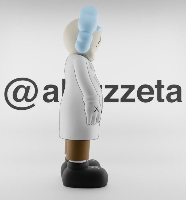 Kaws Rick Sanchez Textured Low-poly 3D model_27