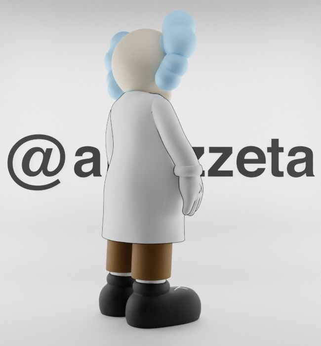 Kaws Rick Sanchez Textured Low-poly 3D model_24