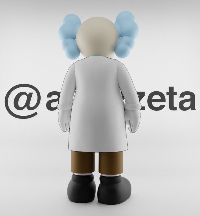 Kaws Rick Sanchez Textured Low-poly 3D model_20