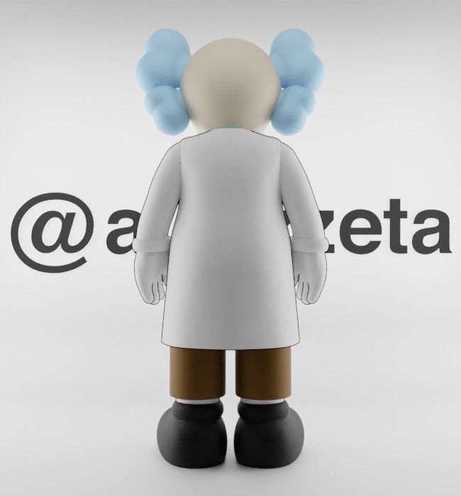 Kaws Rick Sanchez Textured Low-poly 3D model_19