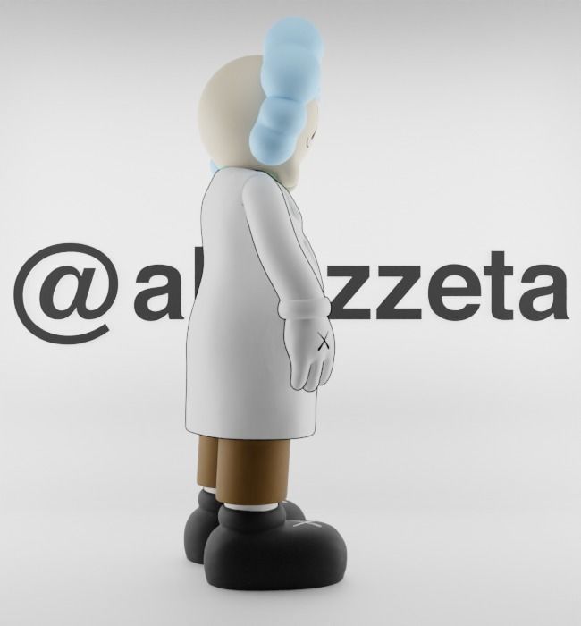 Kaws Rick Sanchez Textured Low-poly 3D model_26