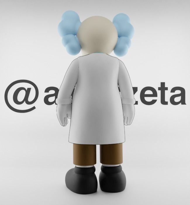 Kaws Rick Sanchez Textured Low-poly 3D model_18