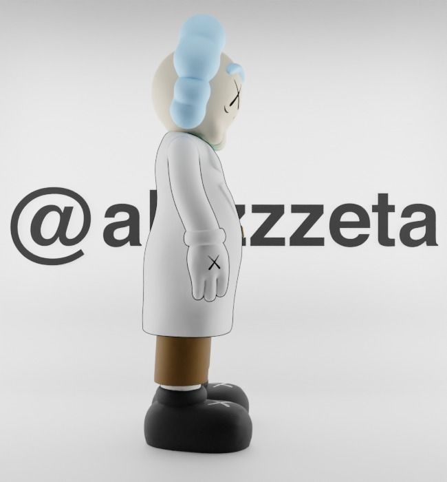 Kaws Rick Sanchez Textured Low-poly 3D model_28