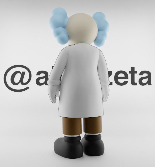 Kaws Rick Sanchez Textured Low-poly 3D model_17
