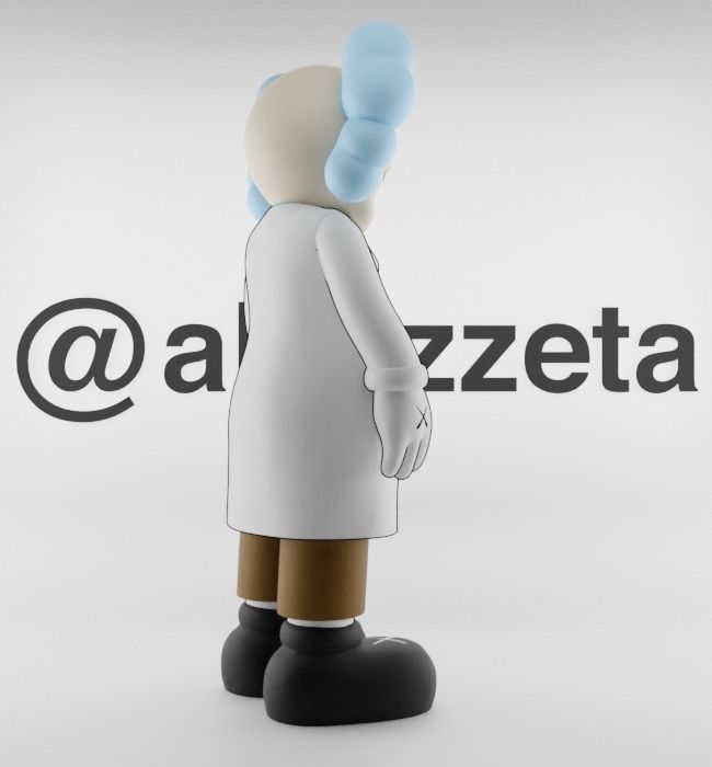 Kaws Rick Sanchez Textured Low-poly 3D model_25