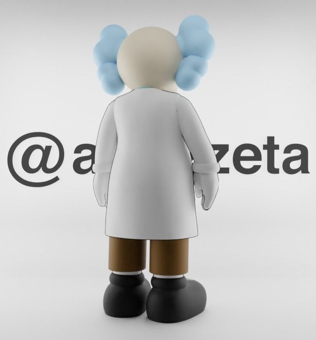 Kaws Rick Sanchez Textured Low-poly 3D model_21