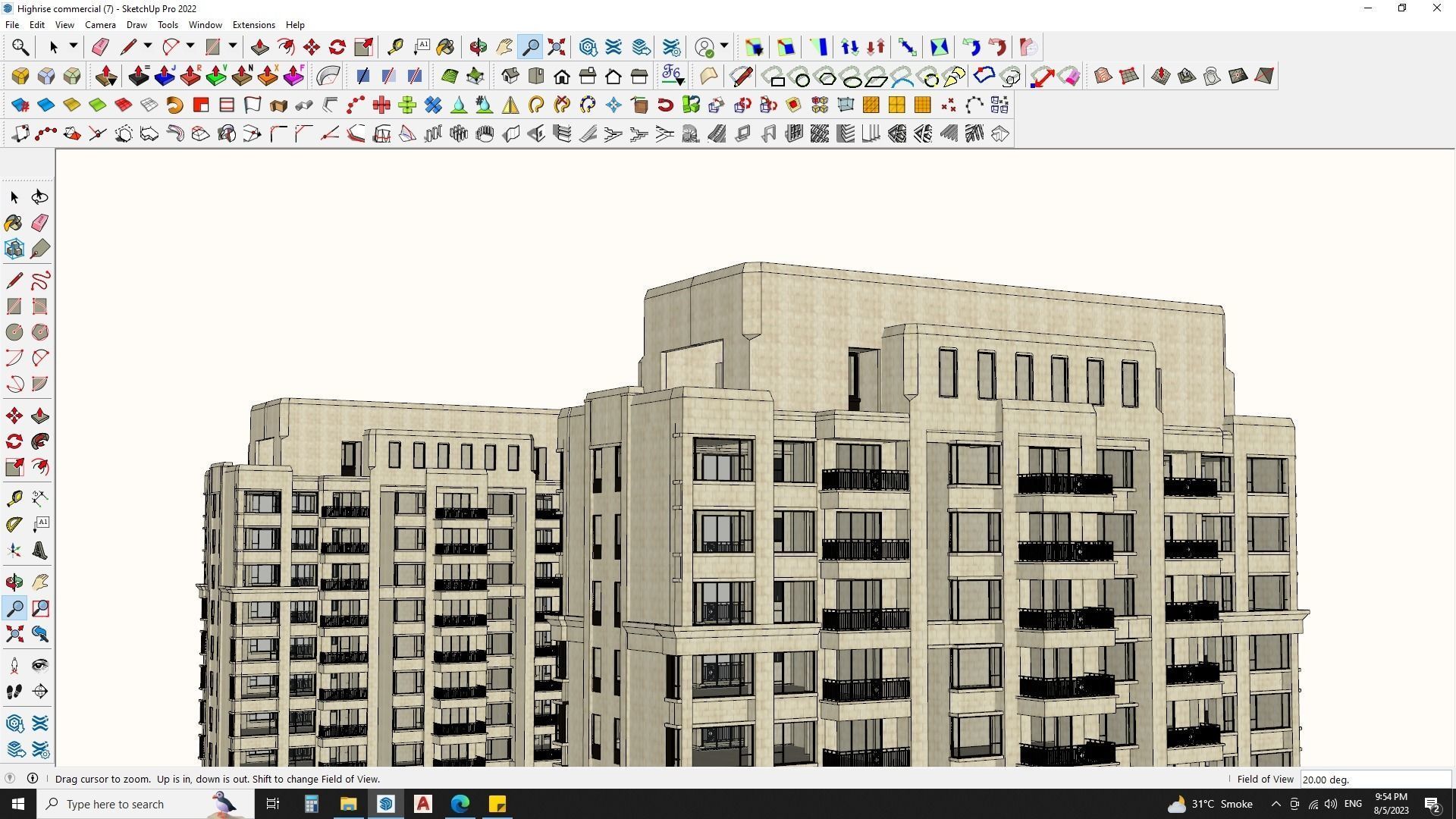3D Hotel Building Model for Exquisite Getaways 3D model_17