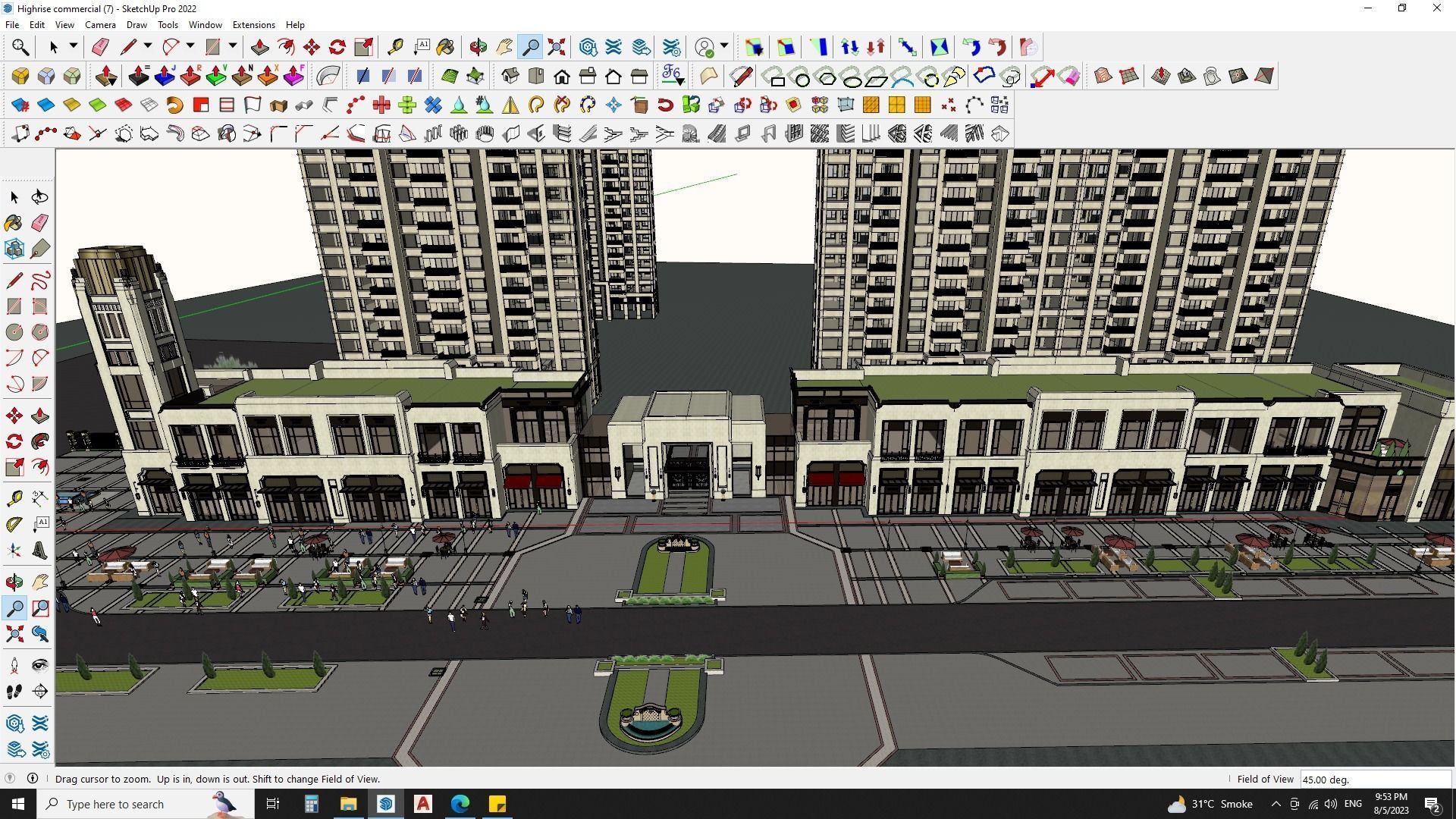 3D Hotel Building Model for Exquisite Getaways 3D model_3