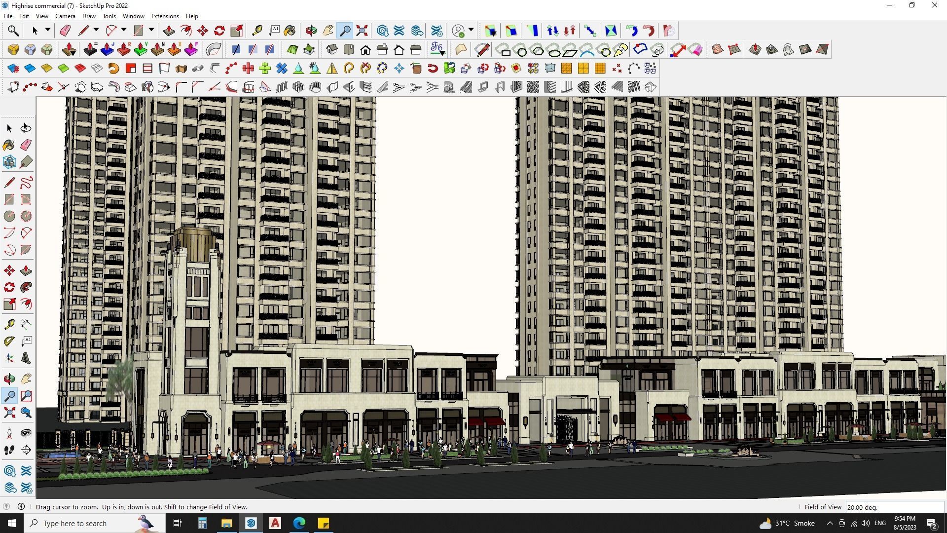 3D Hotel Building Model for Exquisite Getaways 3D model_18