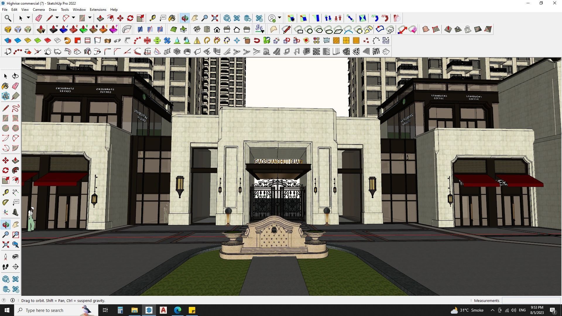 3D Hotel Building Model for Exquisite Getaways 3D model_2