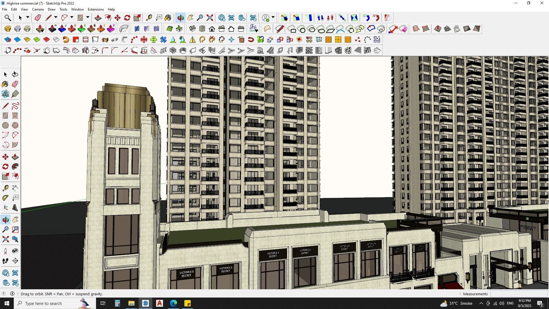 3D Hotel Building Model for Exquisite Getaways 3D model_1