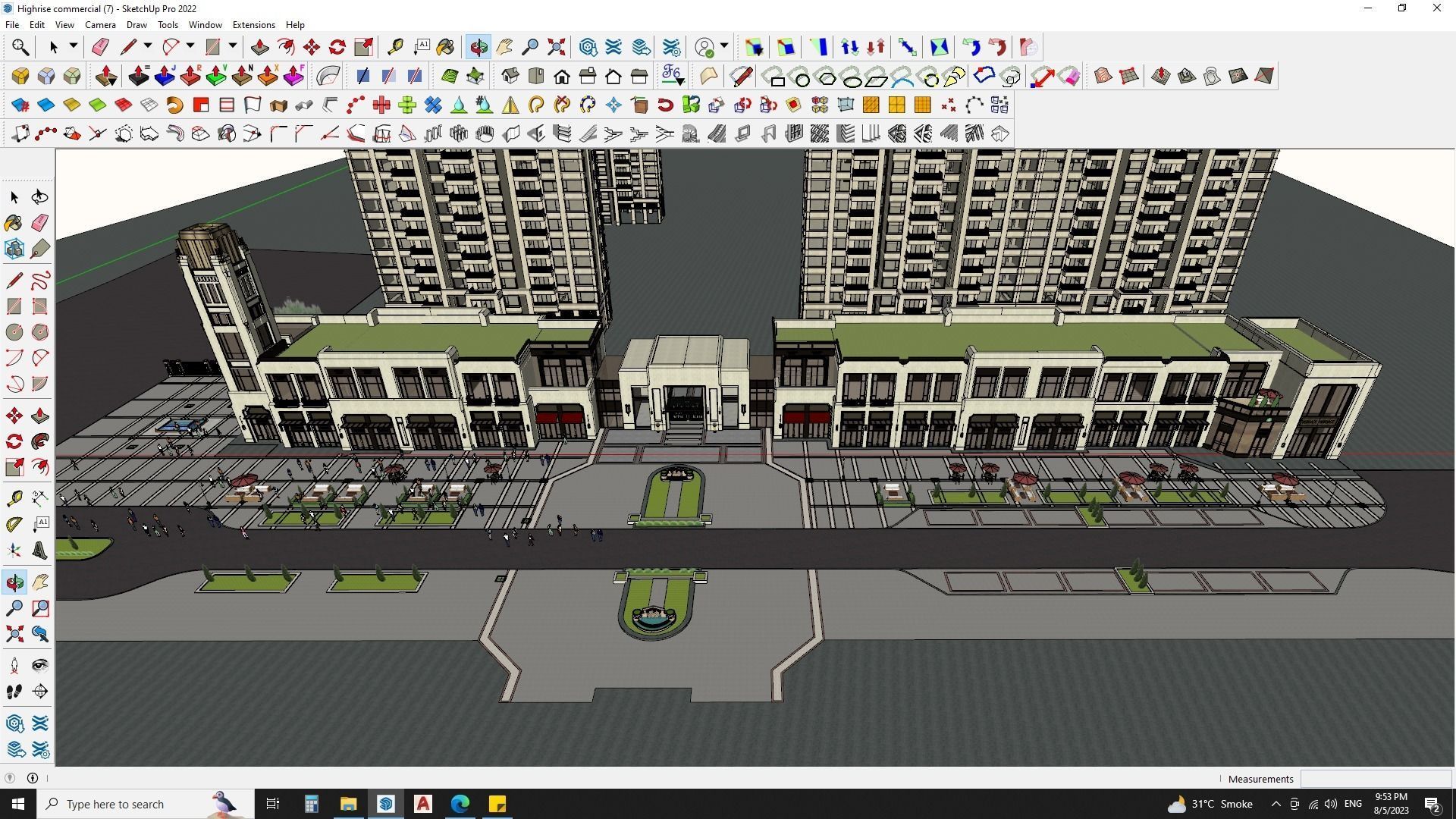 3D Hotel Building Model for Exquisite Getaways 3D model_6