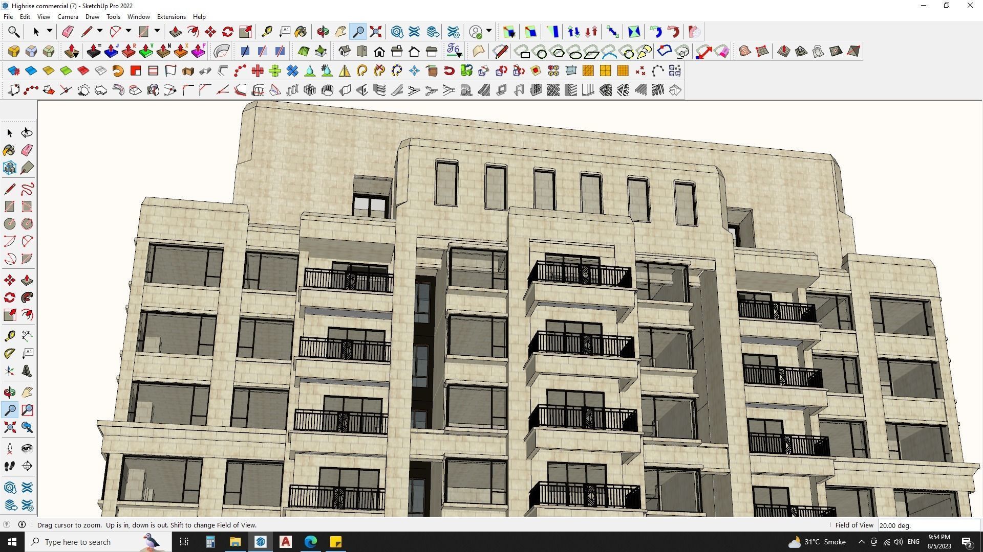 3D Hotel Building Model for Exquisite Getaways 3D model_16