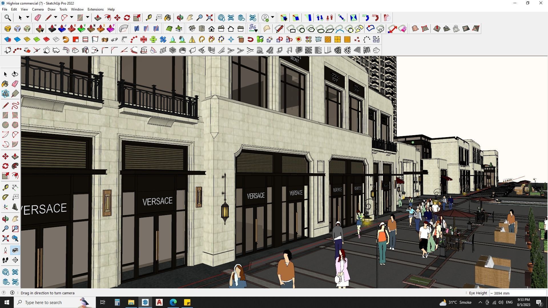 3D Hotel Building Model for Exquisite Getaways 3D model_7