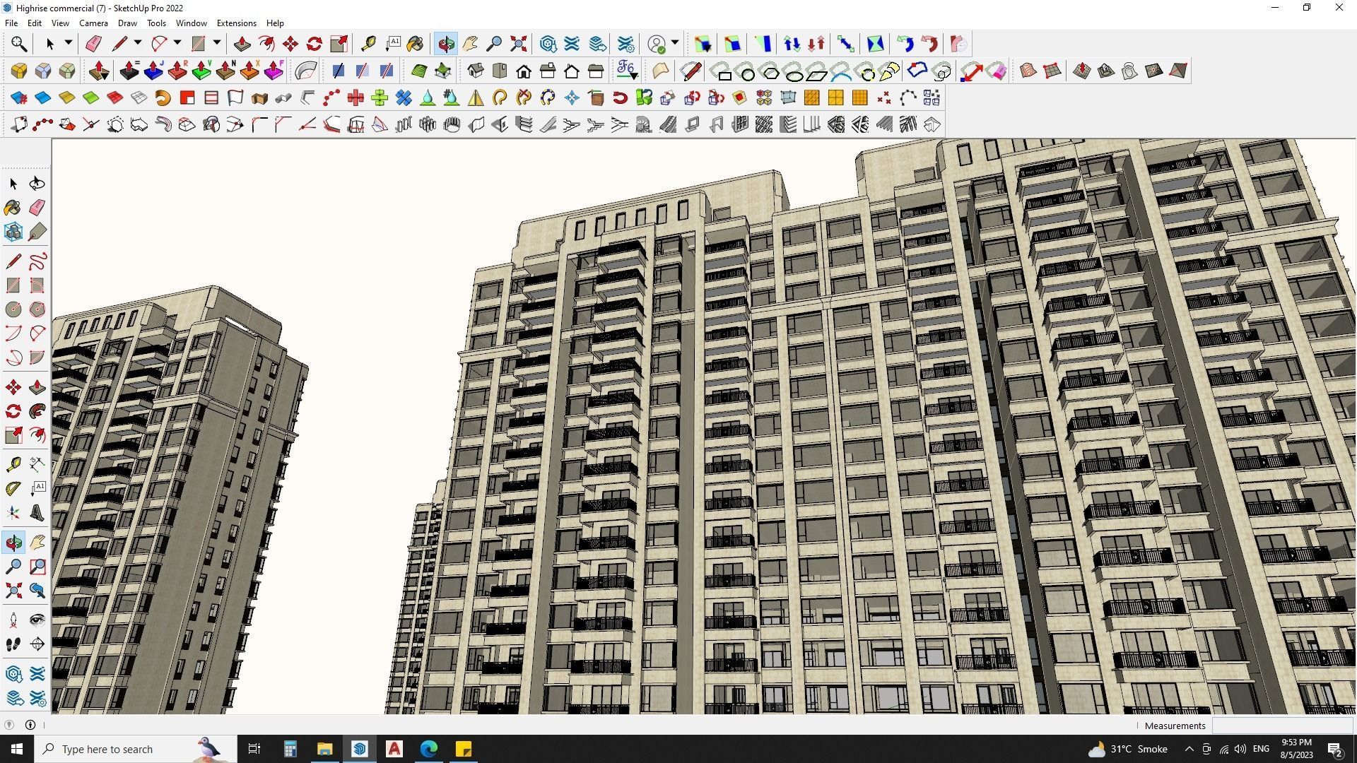 3D Hotel Building Model for Exquisite Getaways 3D model_5