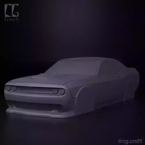 Dodge Challenger simplified decorative model 3D print model