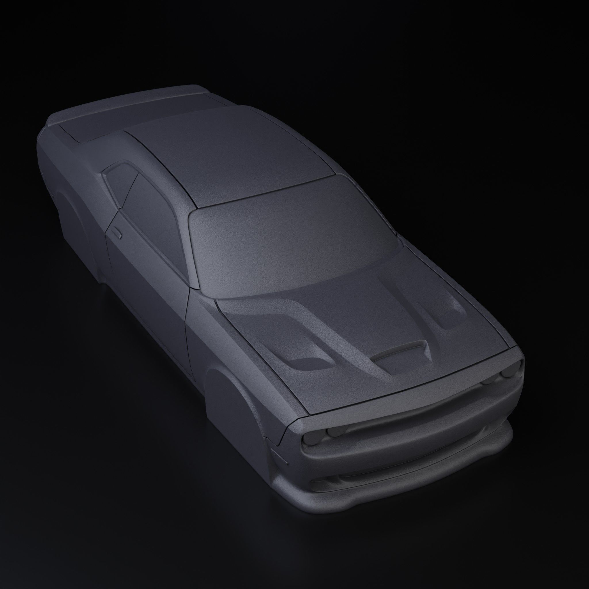 Dodge Challenger simplified decorative model 3D print model_2