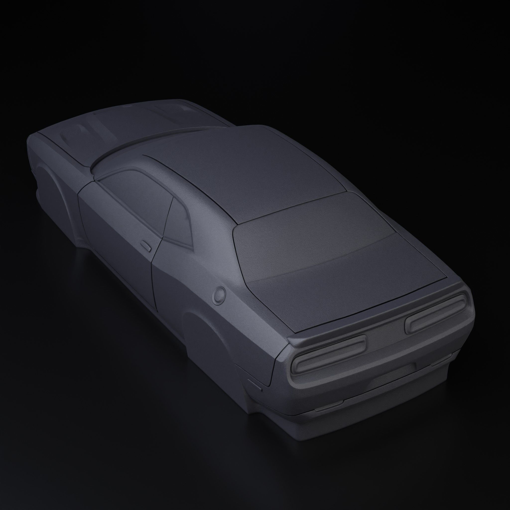 Dodge Challenger simplified decorative model 3D print model_3