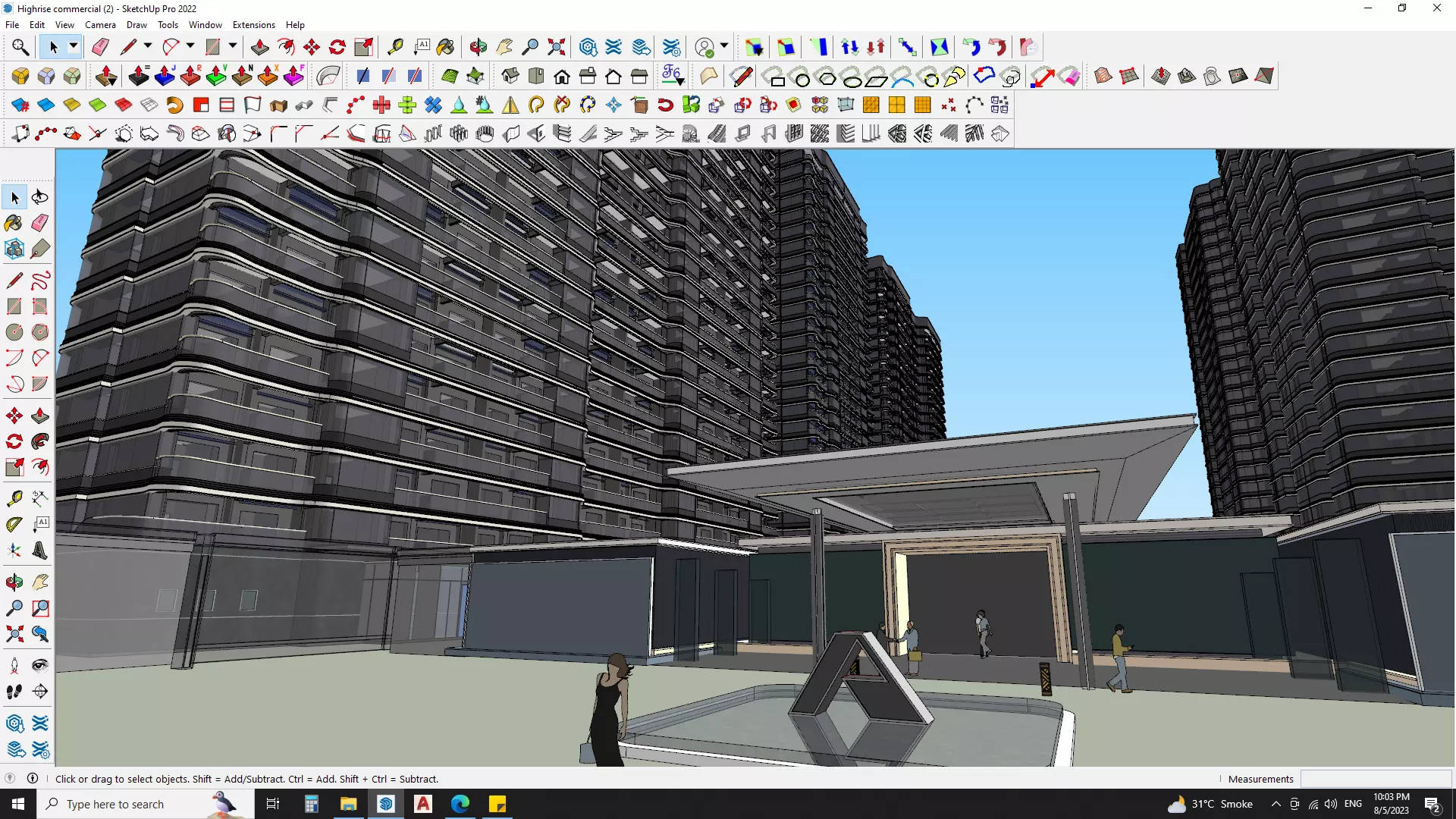 residential building 3d model free download Free 3D model_0