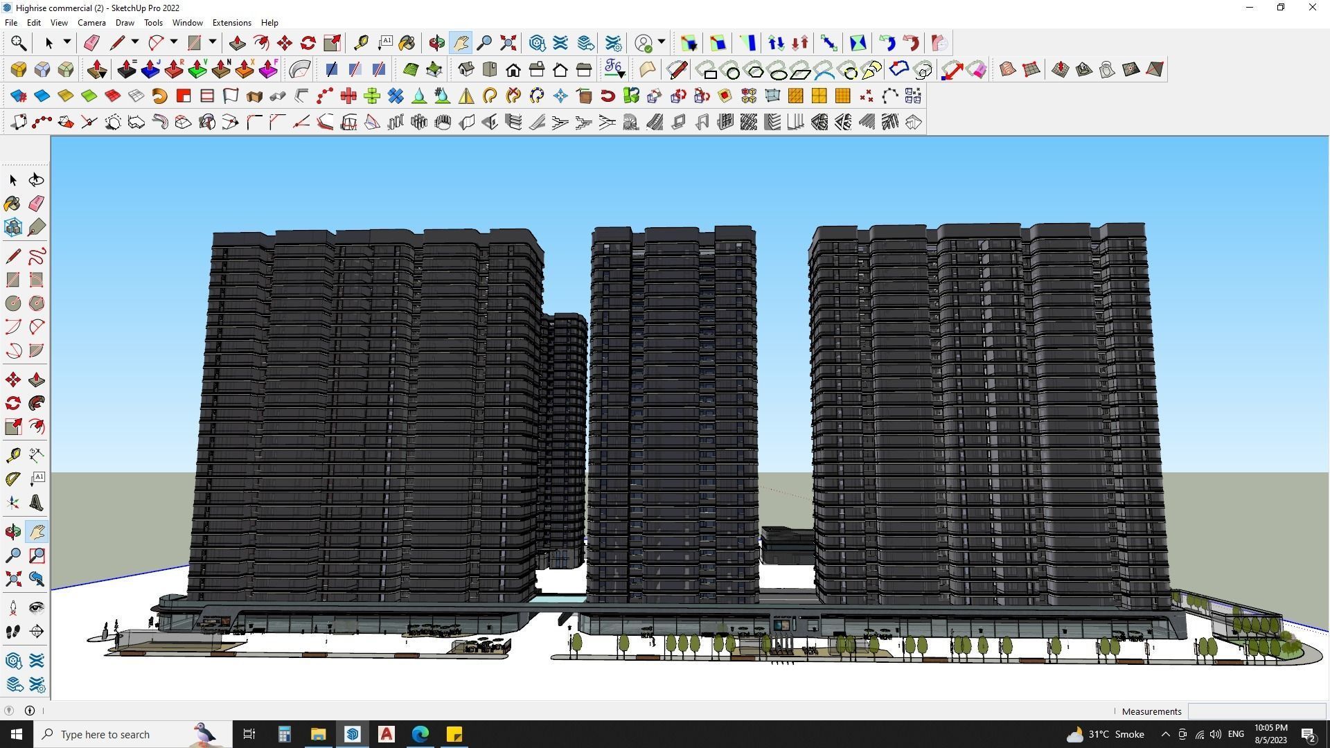 residential building 3d model free download Free 3D model_12