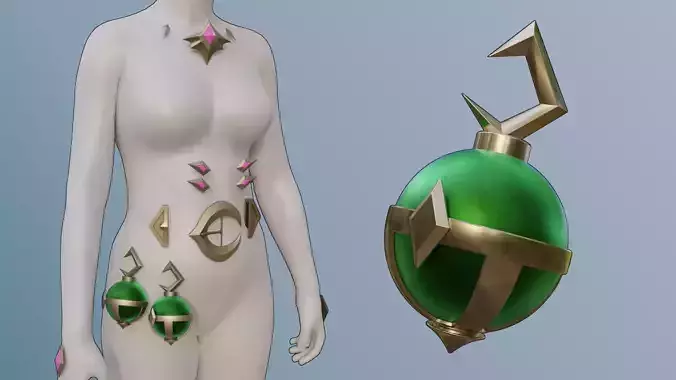 BEWITCHING MISS FORTUNE Cosplay props 3D print model