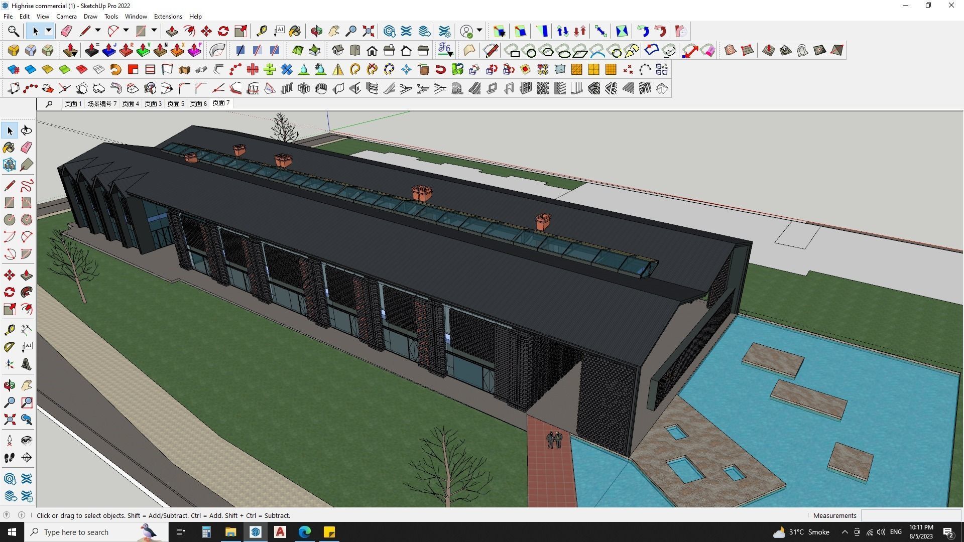CONTEMPORARY OFFICE BUILDING 3D MODEL 3D model_16