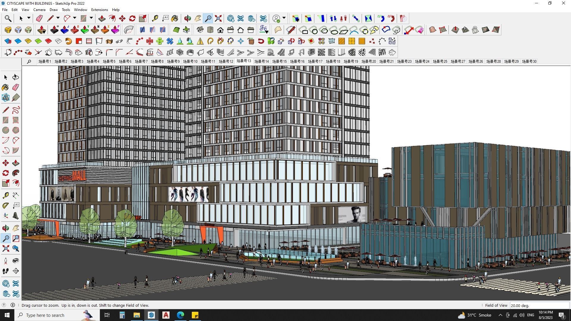 CITYSCAPE WITH BUILDINGS 3D MODEL 3D model_7