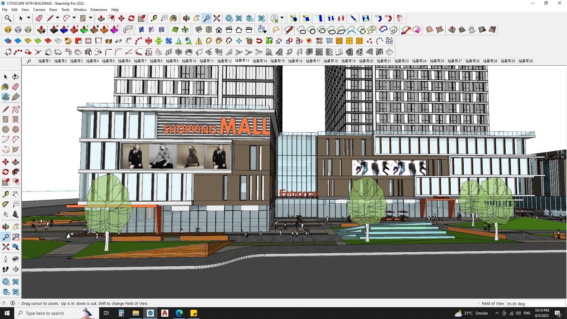 CITYSCAPE WITH BUILDINGS 3D MODEL 3D model_2