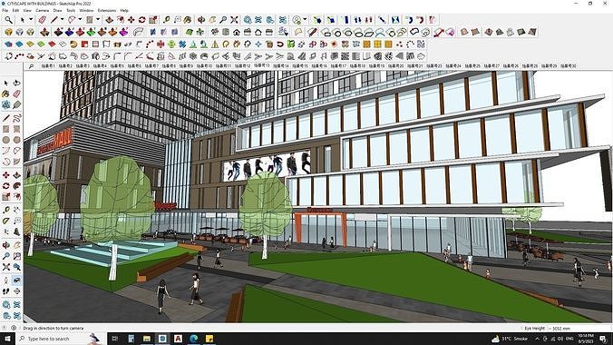 CITYSCAPE WITH BUILDINGS 3D MODEL 3D model 2
