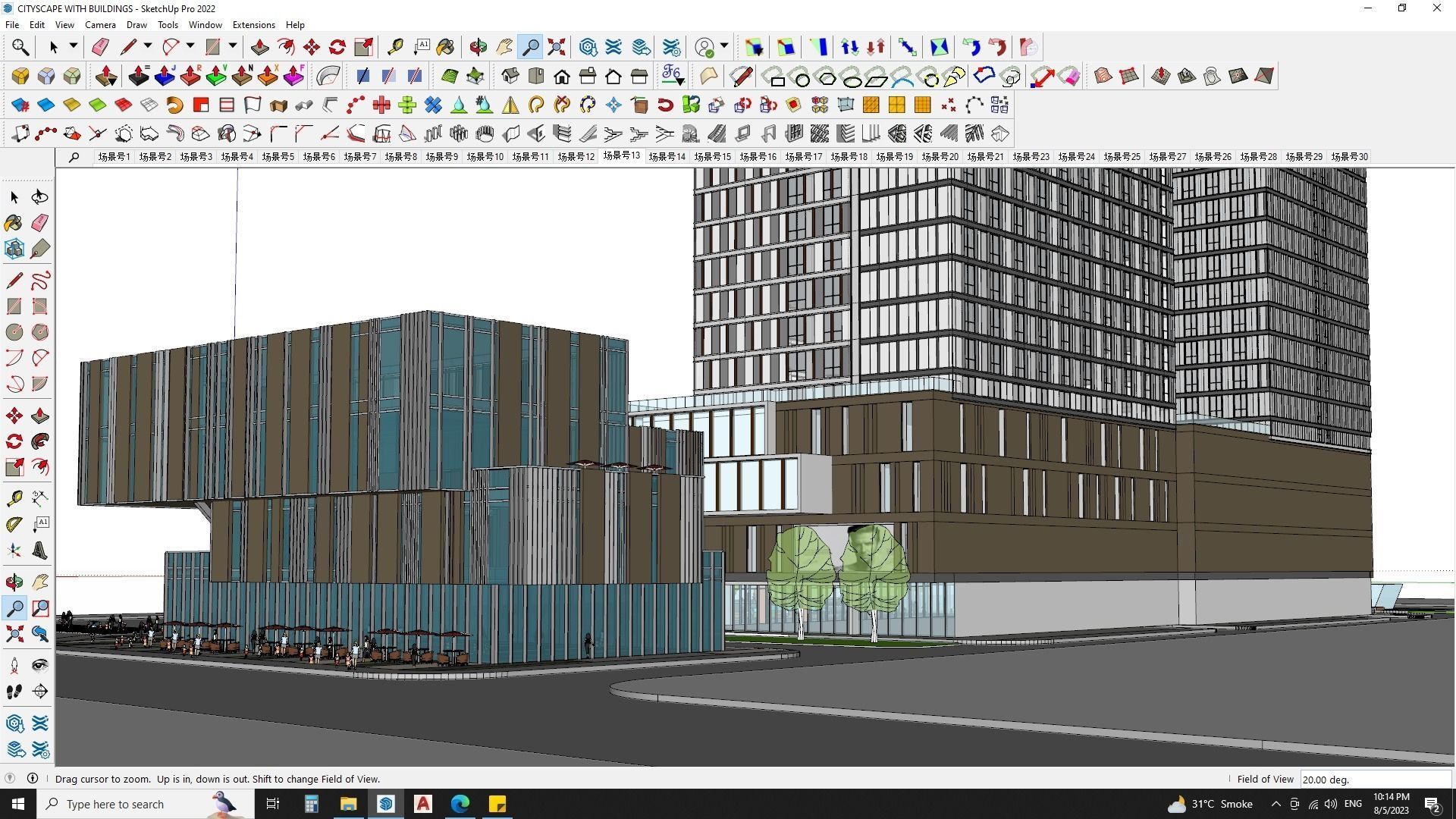 CITYSCAPE WITH BUILDINGS 3D MODEL 3D model_6