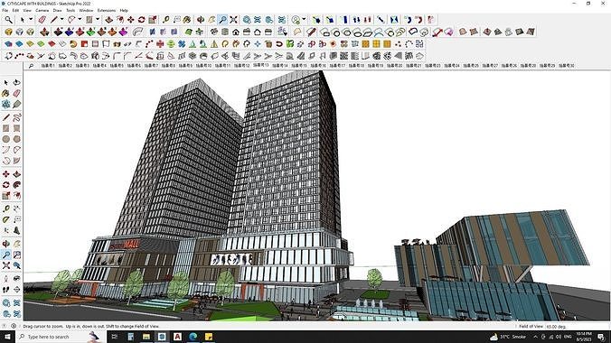 CITYSCAPE WITH BUILDINGS 3D MODEL 3D model 4