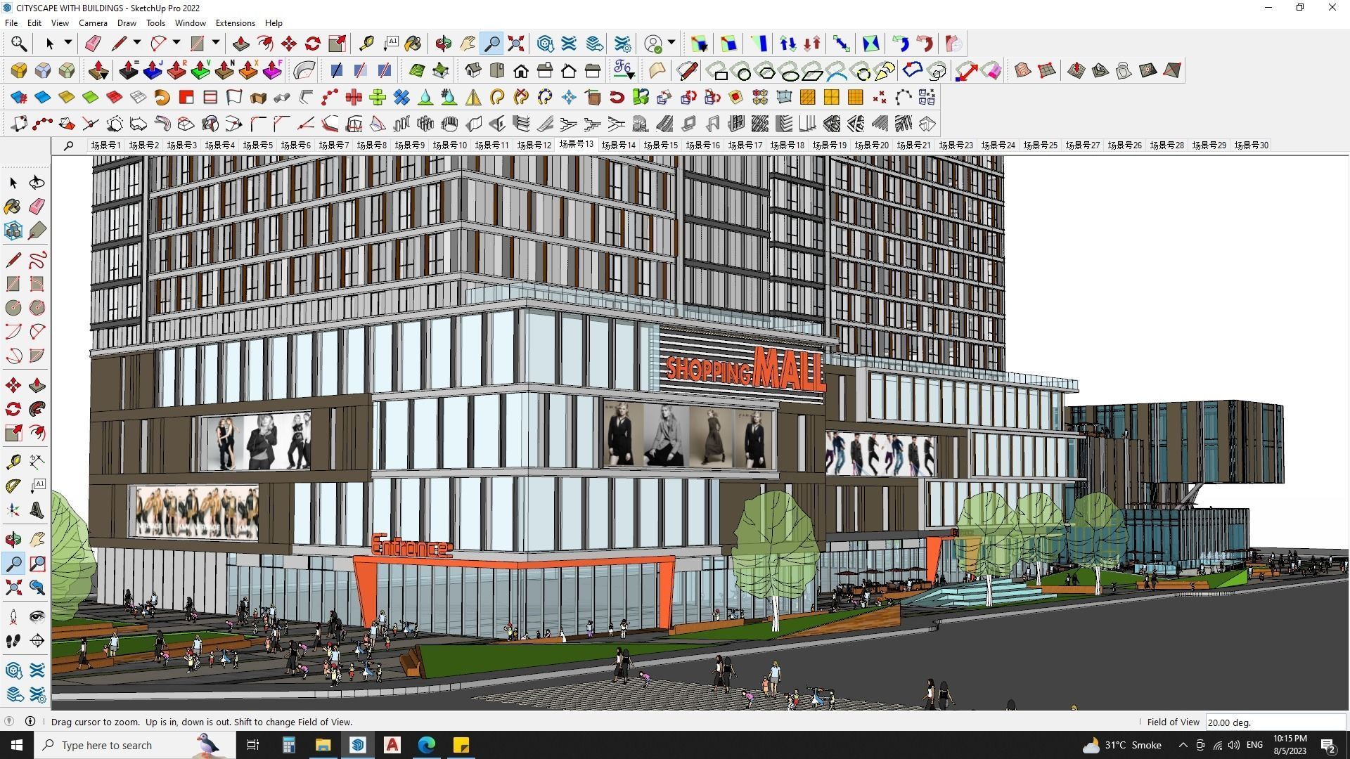 CITYSCAPE WITH BUILDINGS 3D MODEL 3D model_10
